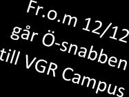 Shuttelbuss till VGR Campus Nya Varvet En shuttelbuss går mellan Nils