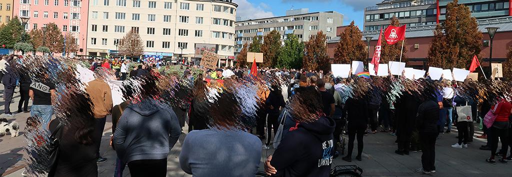 8 september - SDs manifestation på Värnhemstorget Det har varit flera manifestationer runt om i regionen inför valet 2018 som polisen har hanterat.