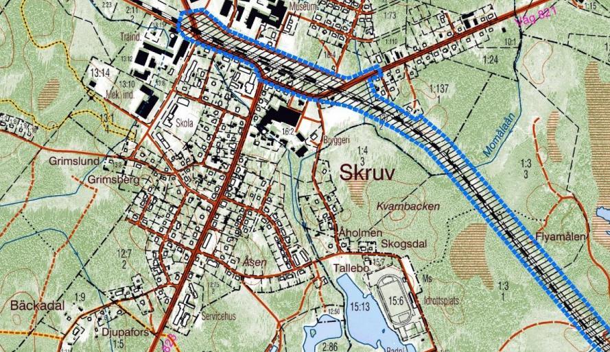 4 (23) FILNAMN INNEHÅLL DATUM LEVERANS/ÄNDRINGS PM Inledning WSP har på uppdrag av Trafikverket genomfört en bullerutredning för planerat mötesspår i Skruv.