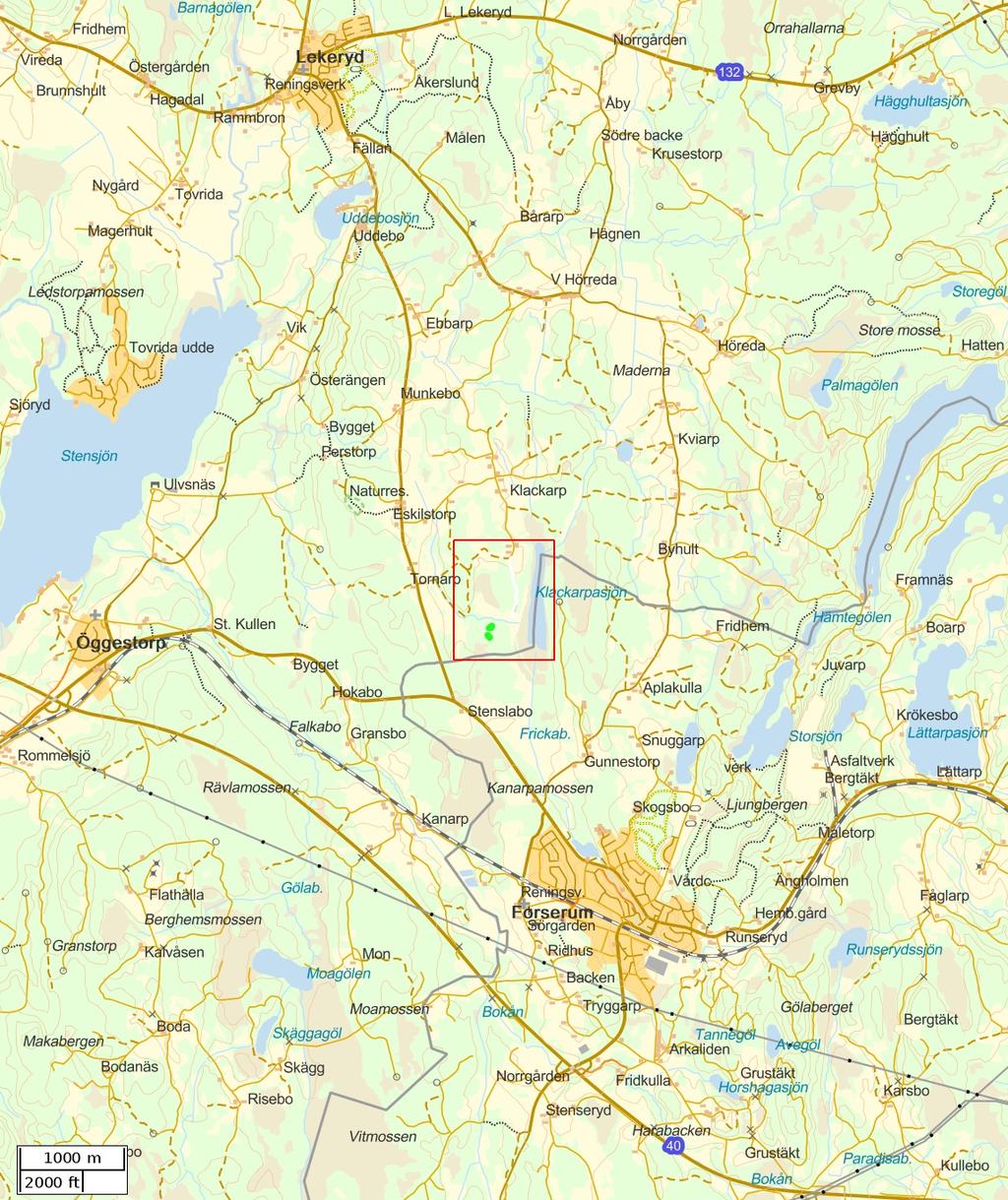 Traktdirektiv 2017-08-24 16:57 Klackarp 1:4 Post 1 Hushållningssällskapet Skog Översiktskarta Skala: