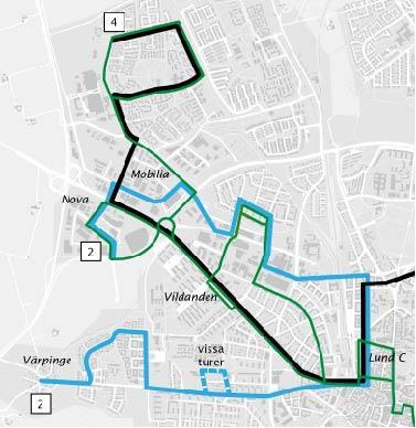 1 FÖRUTSÄTTNINGAR Idag trafikerar linje 5 Byggmästaregatan på väg ut mot Nova, med 5 st hållplatser längs den gatan.