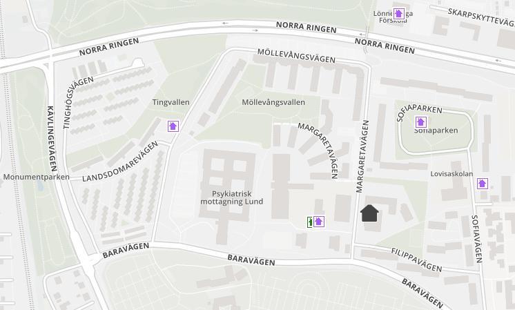 2.2 Närområdets faciliteter I närområdet finns flera förskolor, en grundskola, ett studentboende samt en liten närbutik.