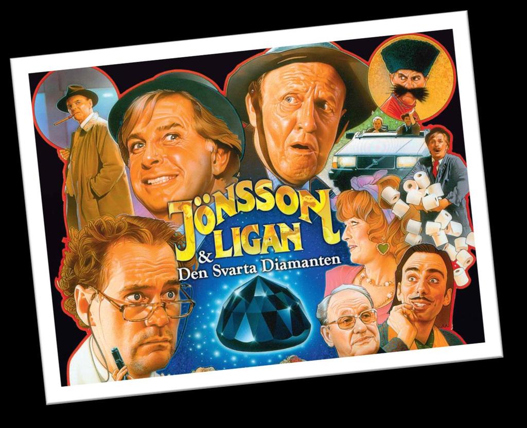 Fredriks filmtips Fredrik H Titel: Jönssonligan och den svarta diamanten Premiär: 1992 Manusförfattare: Hans Åke Gabrielsson och Rolf Börjlind Genre: Komedi Huvudperson: Ragnar Vanheden som spelas av