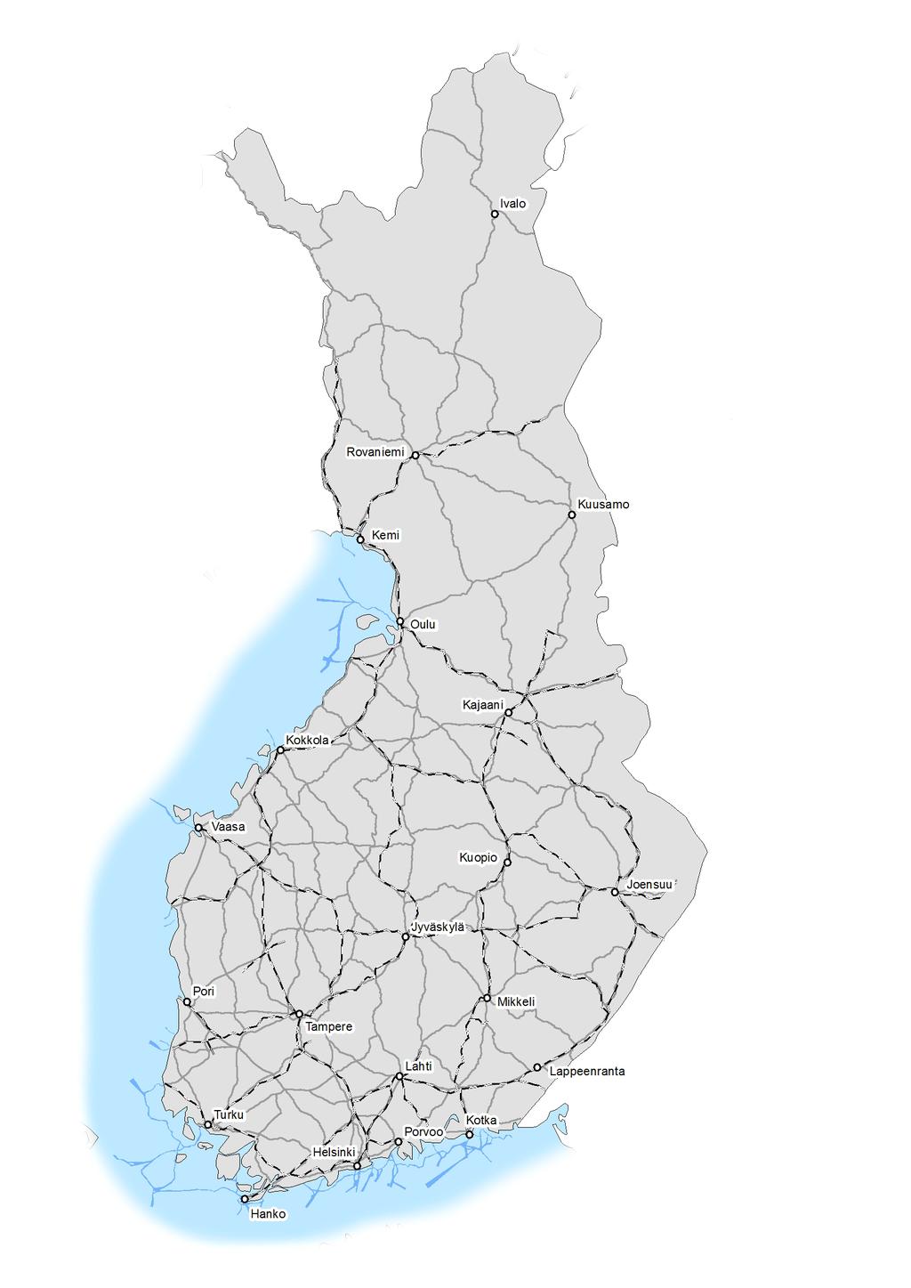 Finska Trafikverkets PPP-projekt E75 Järvenpää Lahti motorväg (1) Öppnad för trafik 1999 Kontraksperiod 1997 2012 E18 Koskenkylä Kotka motorväg (3) Öppnas för trafik 2013/2014 Kontraktsperiod 2011