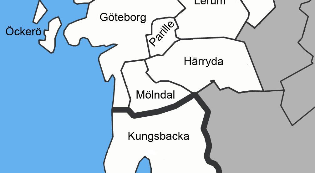 Förhållandena i kommunerna motsvarar: (i) nuvarande system (år 2012 då analysen genomfördes), (ii) efter beslutade åtgärder med effekt senast 2015, samt (iii) efter möjliga framtida åtgärder som