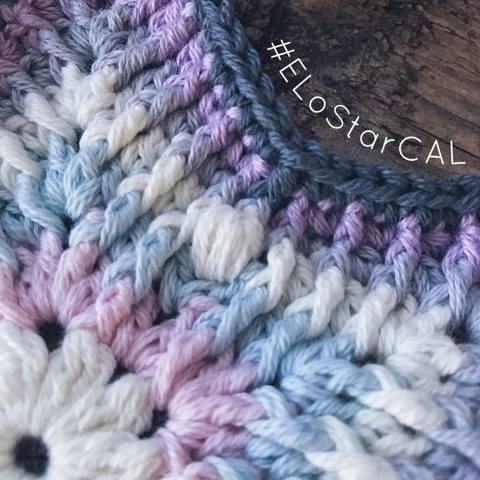 ELoStarCAL - A Sea Star Coaster Design av Therese Eghult / @CrochetedbyTess Svårighetsgrad Medium Material Garn: Jag har använt 6 färger (du kan ha max 7 olika) av Viking Björk som är ett bomull/ull