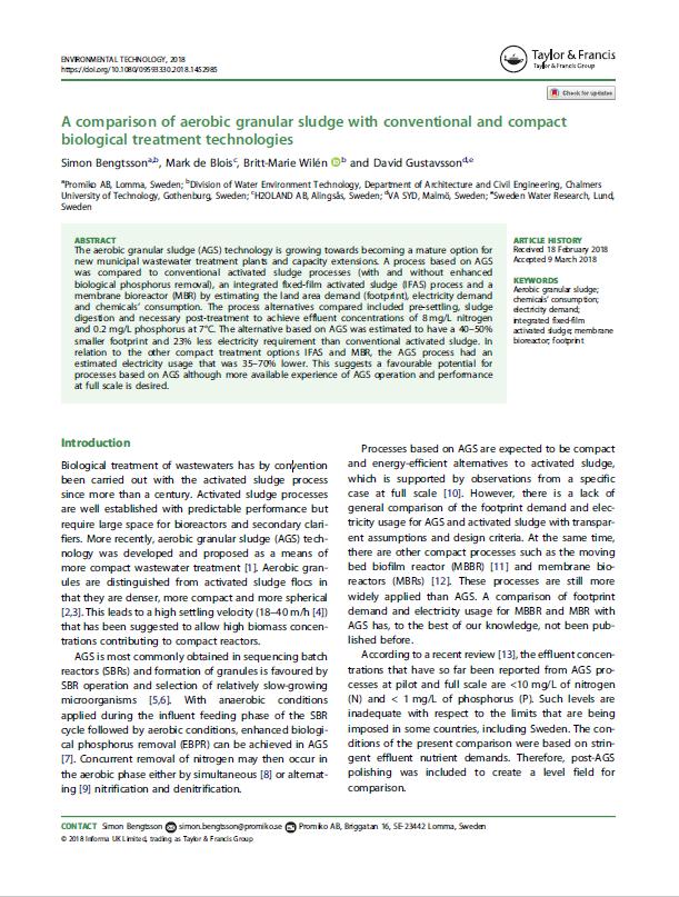 Bengtsson et al. 2018 Environ. Technol.