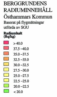 Sett ur detta perspektiv är radiumhalten låg till normal inom större delen av kommunen.