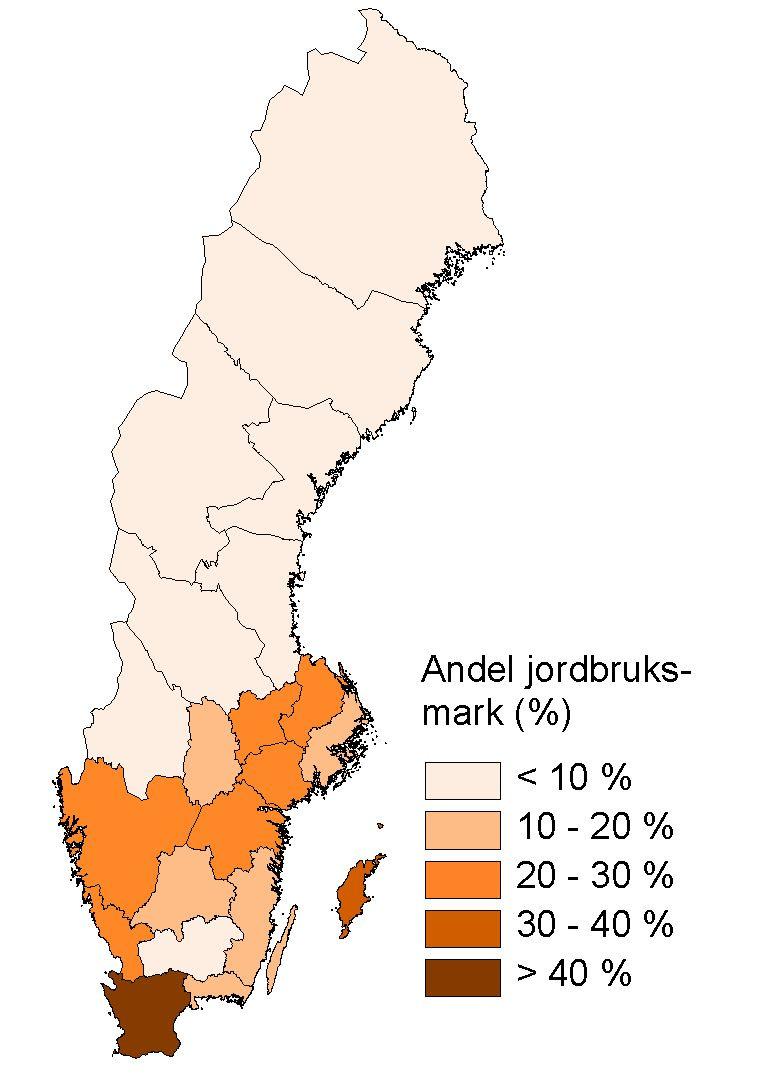 There is only a finite amount of Sweden s surface available for land use activities and the balance of different land uses within a geographical area reflects the competition between the different