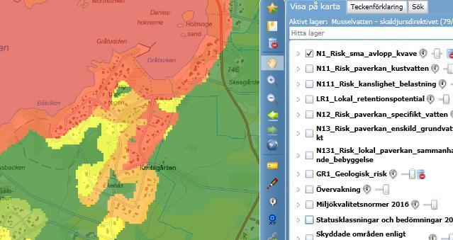 Sammanvägd risk kväve Sammanvägd risk för påverkan kväve (N1)