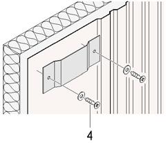 1280 mm 1) Installationsfäste 2) Expanderingsbult 3)