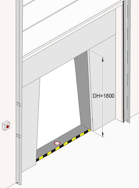 byggnader eller byggnader med portöppningar på ca 2 000 x 2 500 mm.