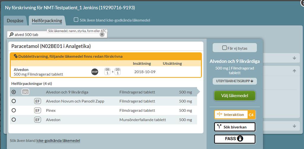 Väljer du något av veckoalternativen får du välja vilka veckodagar de skall ligga på.