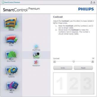 (vitpunkt) Display Gamma (skärmgamma), Calibration (kalibrering), SmartImage och SmartKolor.