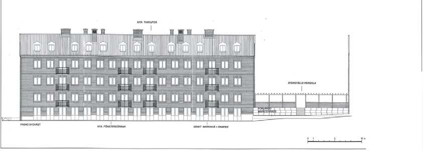 Förslaget innebär även att källarvåningen kan inredas som bostäder, dock begränsas området där schaktning tillåts.