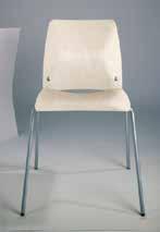 BEAMON stol, karmstol Design: Peter Andersson & Matti Klenell Sits och rygg av björkfanér. Silvergrålackerat benstativ.
