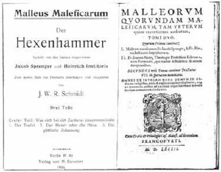 Häxhammaren Med hjälp av boken Häxhammaren skulle trolldomen avslöjas och bekämpas. Boken var författad av två munkar och kom ut i mer än fyrtio upplagor mellan 1487 och 1669.