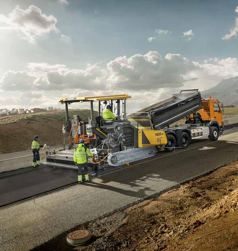 Volvos drivlina Volvos asfaltläggare har drivlinekomponenter som är konstruerade och byggda av Volvo.