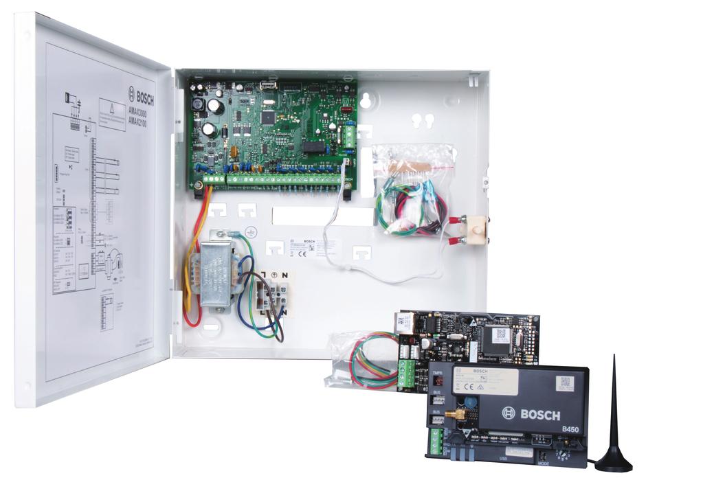 Inbrottslarmsystem AMAX 2100-kit AMAX 2100-kit www.boschsecrity.com AMAX-apparatkiten innehåller en apparat och en kommnikationsmodl.