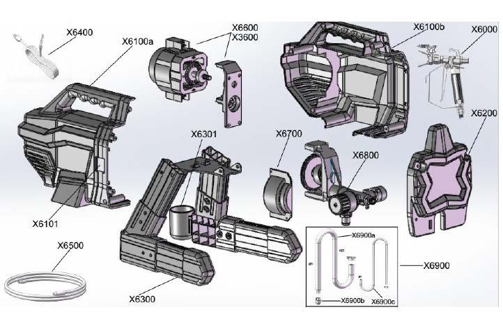 Exploded view drawing and parts list 45