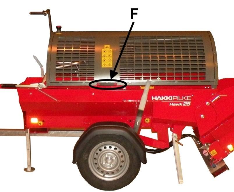 17 3.4. Start och stopp av maskinen Maskin med förbränningsmotor Hakki Pilke Hawk 25-vedmaskinens kraftkälla är en B&S 420 bensinmotor med en effekt på 13 hästkrafter.