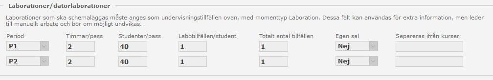 Använd alltid formatet Förnamn Efternamn (e-post). Egen sal Sätt ett kryss om ni själva ordnar fram sal.