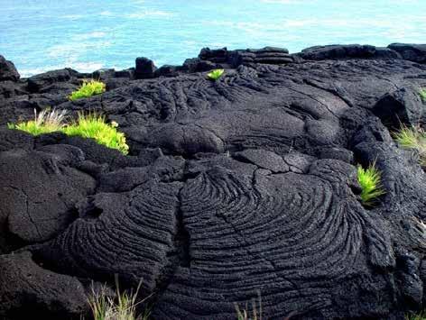 Replava Ett pahoehoe-lavaflöde på Hawaii i färd med att stelna samt