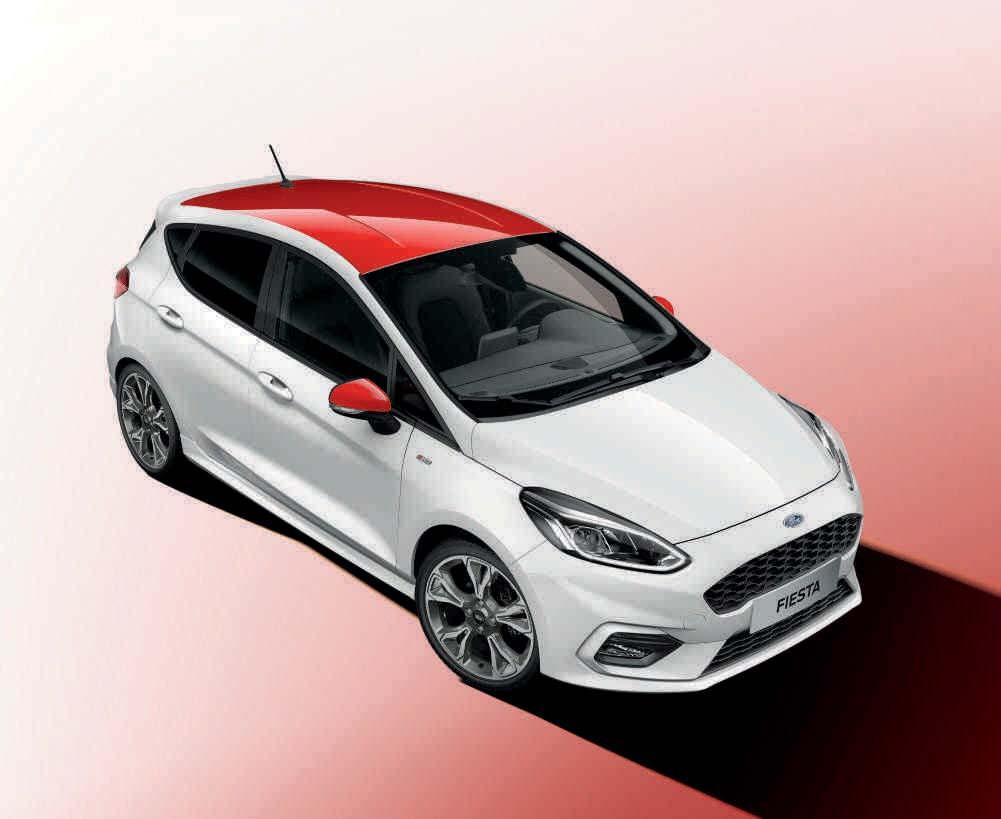 FORD FIESTA Fälgar & däck 52 Ford Fiesta ST-Line i Frozen White lack med Race