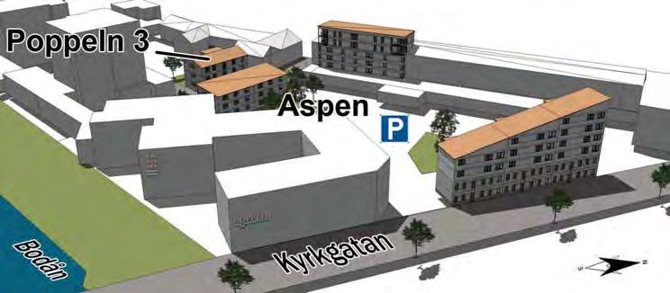 5. Kvarteren Ekroten, Eken och Oxeln Kvarteret Ekroten var under 1950-talet bebyggd längs Drottninggatan med gatunära bostadshus med affärsverksamhet i gatuplanet.