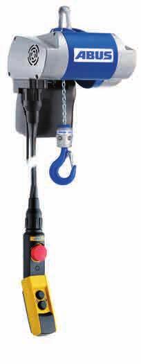Lyftkapacitet: upp till 2500 kg Lyfthastighet: upp till 16 m/min Lyftkapacitet: upp till 4000 kg Lyfthastighet: upp till 20 m/min Kättingtelfer ABUCompact GM6