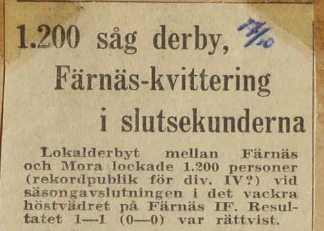 Seger öser på. Långshyttans Olle Seger står i särklass i målskyttet i div. IV. Denna omgång överträffades han dock av Rolf Johansson, Ludvika, och Bengt Helldén Gustafs, vilka svarade för hat tric.