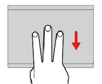 Svep uppåt med tre fingrar Sätt tre fingrar på styrplattan och dra dem uppåt för att öppna aktivitetsvyn så att du ser alla öppna fönster. Anm: Gesten stöds endast i Windows 10.
