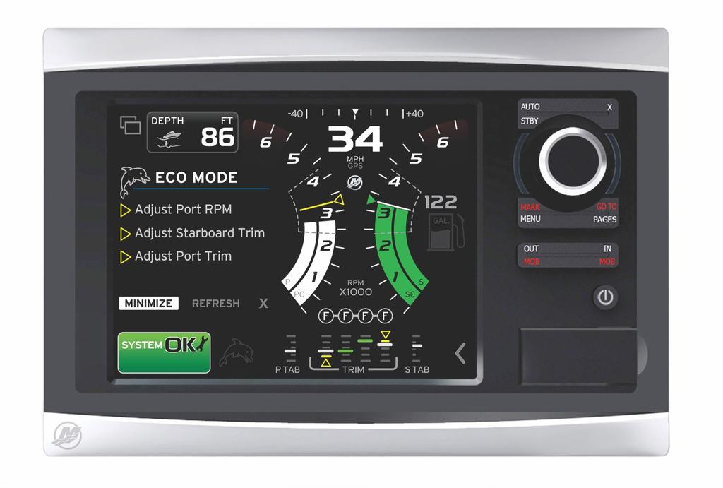 Avsnitt 2 - Beknt dig med motorpketet Frontreglge c d e f g h i 52293 - Pekskärm - Knppen Mrk Menu (mrker-meny) c - Knppen Stndy-Auto (vänteläge-uto) d - Exit-knppen (X eller vslut) e - Vridknpp