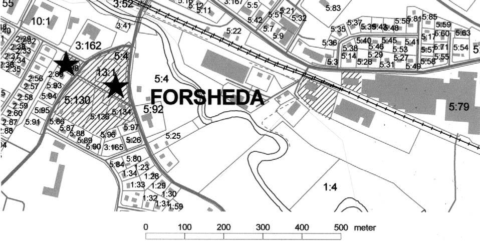 Kring åns lopp återfinns huvudparten av den odlade marken. Forsheda har ca 1800 invånare, varav ca 1500 bor i tätorten.