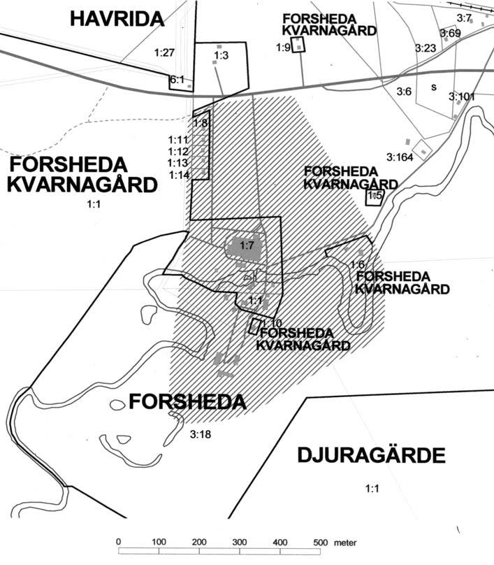 2 - Forsheda Kvarnagård I ett öppet och flackt landskap norr och söder om Storån och väster om Forsheda ligger Forsheda Kvarnagård.