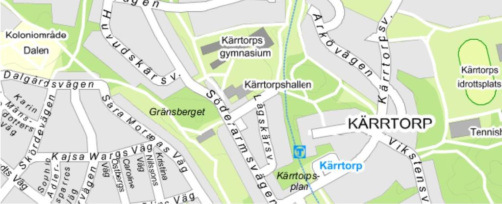 Befintlig hastighetsbegränsning är 50 km/tim på aktuell sträcka för Malmövägen och