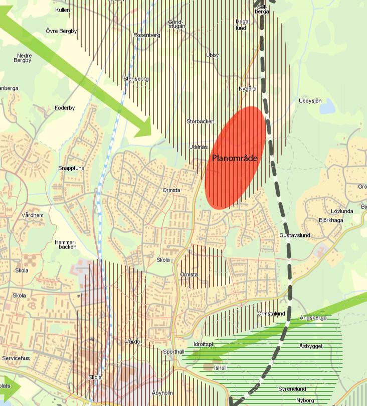 VALLENTUNA KOMMUN SID 2/9 ( Aktuellt planområdet tillsammans med översiktsplan.