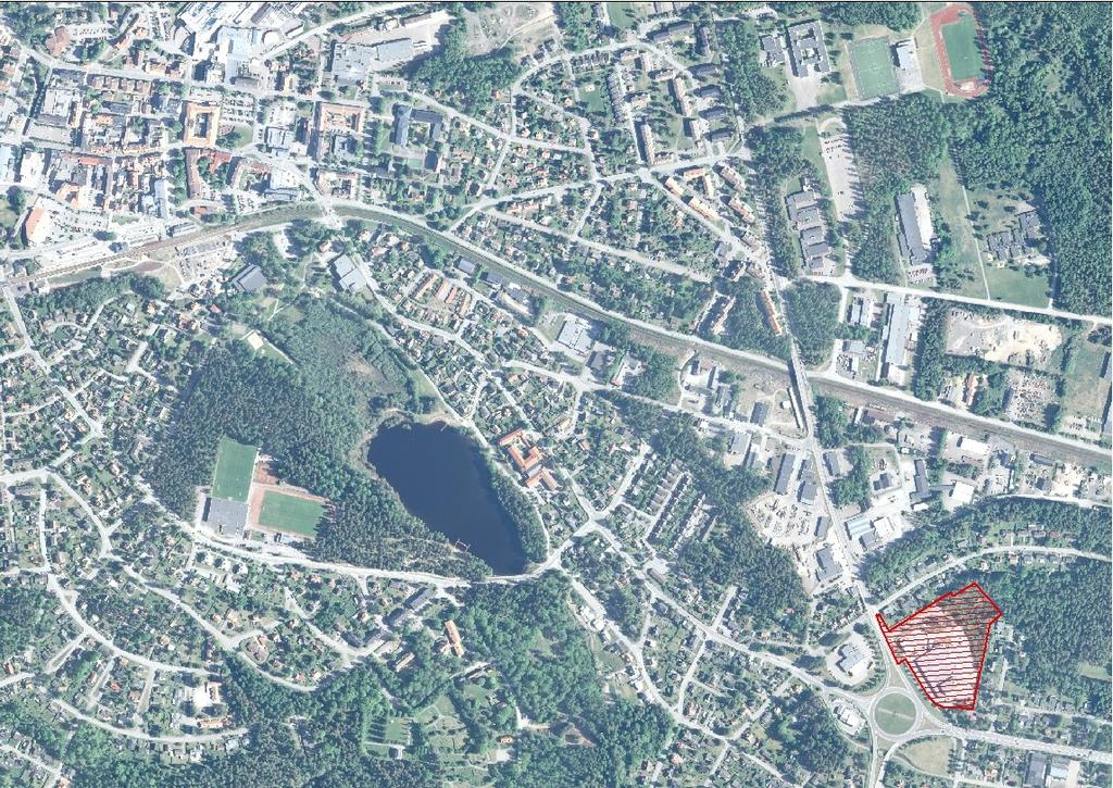 Planområdet är beläget i sydöstra delen av Nybro stad nordost om riksväg 25.