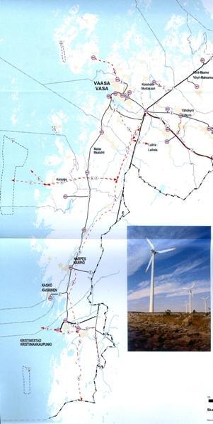 Landskapsplanen för Österbotten 21.12.2010 Fyra områden i Österbotten som lämpar sig för vindkraftsproduktion.
