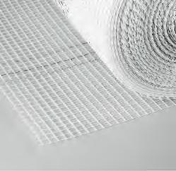 Glasfibernät 7 mm x 7 mm, bredd 1 000 mm. Glasfibernät används i samband med skivputsoch tunnputssystem som ytförstärkning.