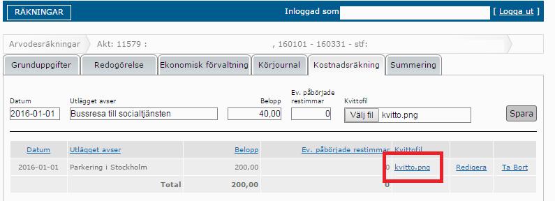 7. Skanna kvitton och kontoutdrag För att få ersättning för dina utgifter behöver du bifoga en fil som innehåller alla kvitton.