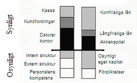 och begåvningen hos företagets anställda samt företagets värderingar, kultur och filosofi.