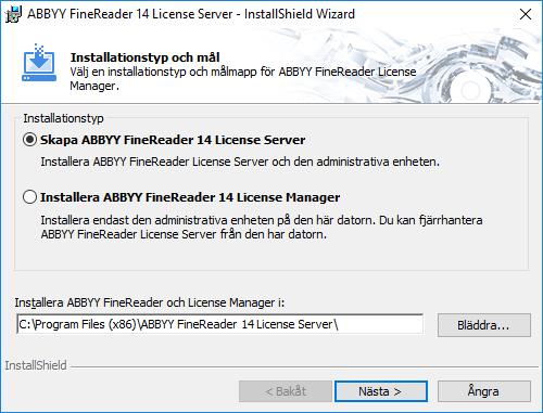 Installera License Server och License Manager 1. Sätt installationsskivan i DVD-läsaren och vänta på att den startar automatiskt eller kör filen Setup.