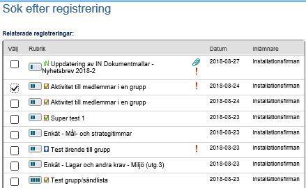 5. 6. En ruta visas för de registreringar du valt: 7.