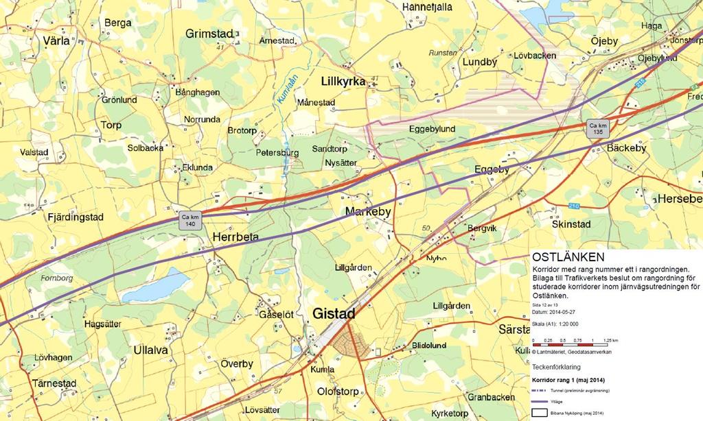 Inledning Trafikverket har föreslagit regeringen att projekt Ostlänken ska tillåtlighetsprövas och underlag för den prövningen är järnvägsutredningar inklusive MKB från 2009-2010 (JU 2009-2010),