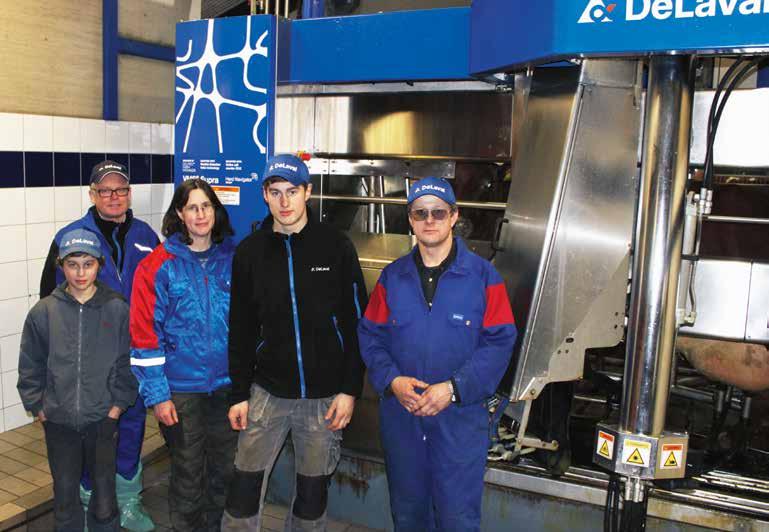Produktionsökningen betalar räntorna på investeringen Från höger: Björn, Viktor, Annika, Jesper.