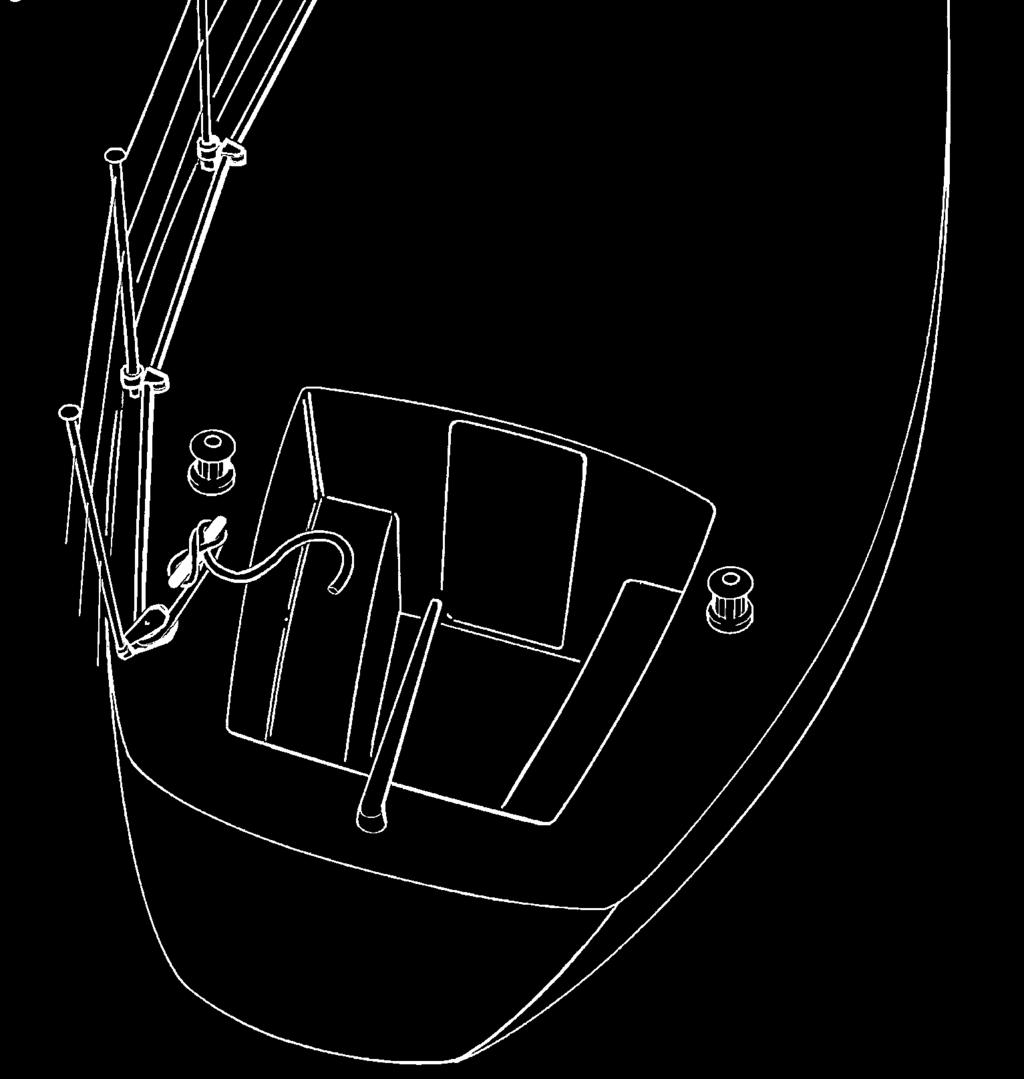 5.3 Dragning av manöverlinan Nedan visas en schablonfigur för lindragningen i en ankarbox samt några råd för bästa funktion.