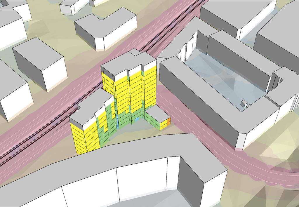 Bilaga 5 Fasadnivåer prognosår 2035 Vy från nordväst Göteborgs Stad Dp.