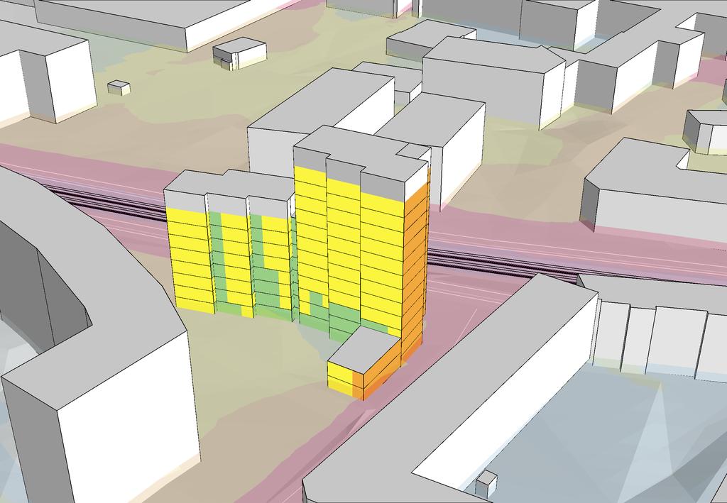 Bilaga 4 Fasadnivåer prognosår 2035 Vy från sydväst Göteborgs Stad Dp.