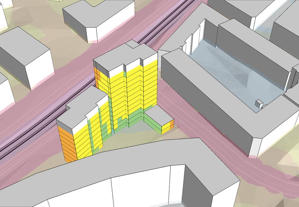 Bilaga 5 Fasadnivåer prognosår 2035 Vy från nordväst Göteborgs Stad Dp.